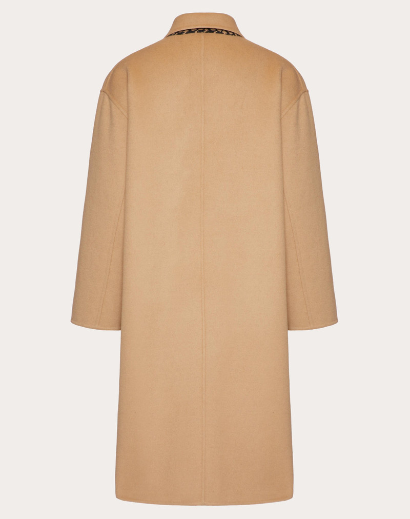 Valentino REVERSIBLE DOUBLE-FACED WOOL COAT WITH TOILE ICONOGRAPHE PATTERN outlook