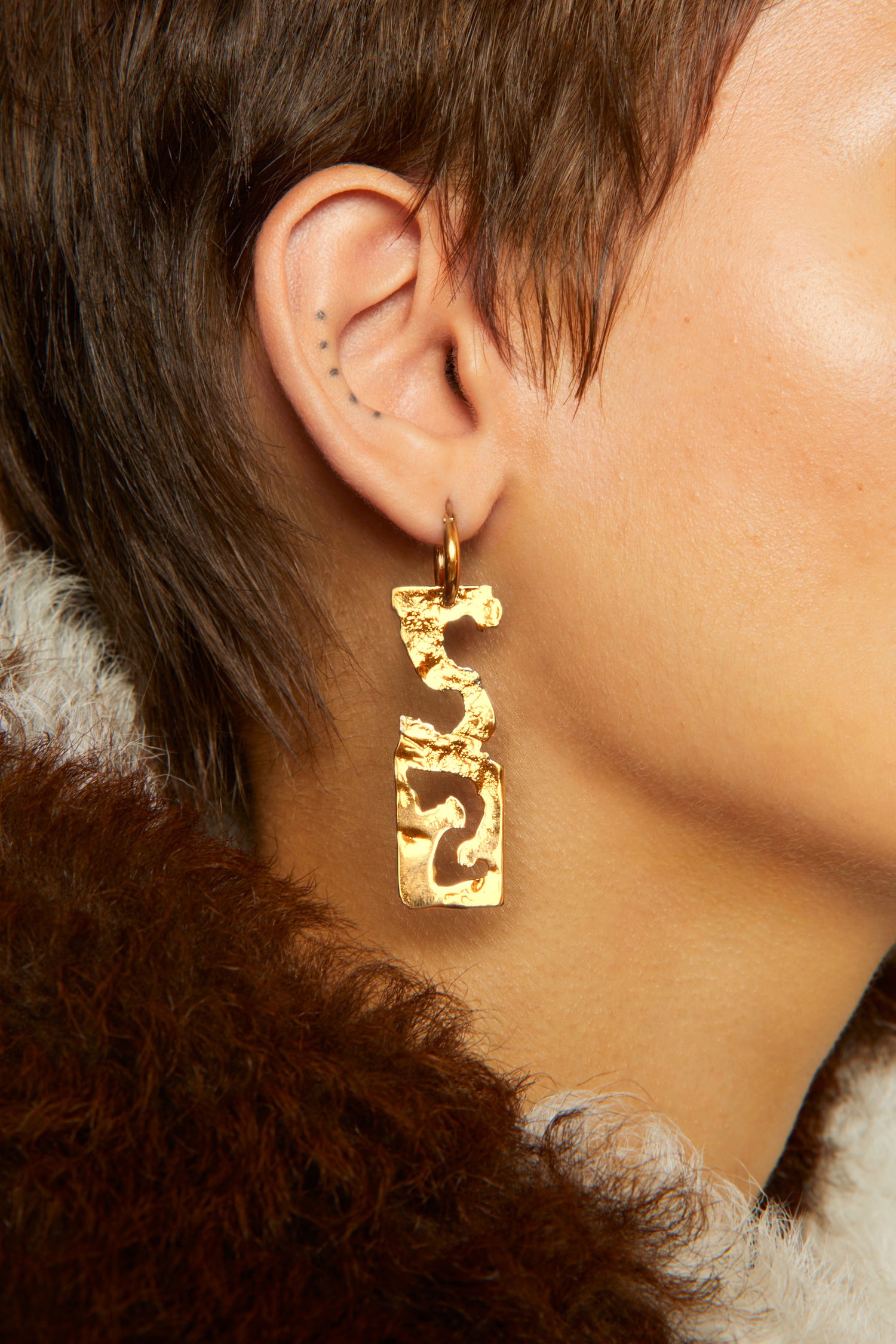 S earring gold - 3