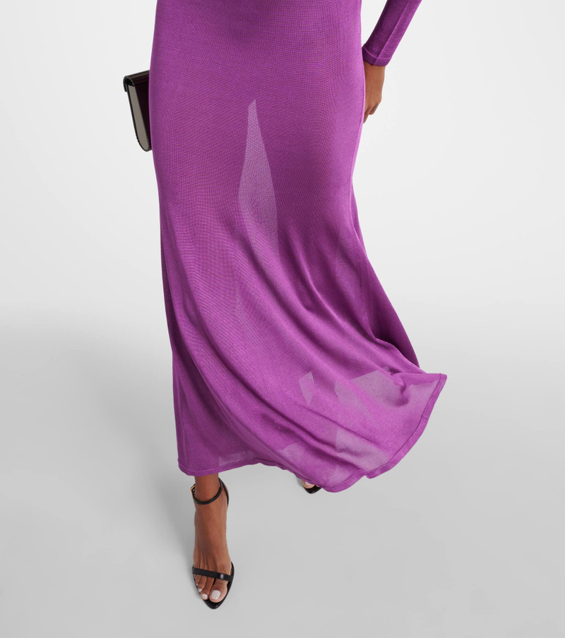 knitted jersey maxi dress 5