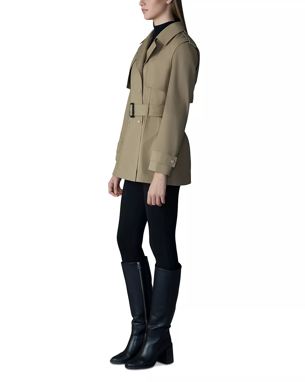Adva Mid-Length Belted Trench Coat - 4