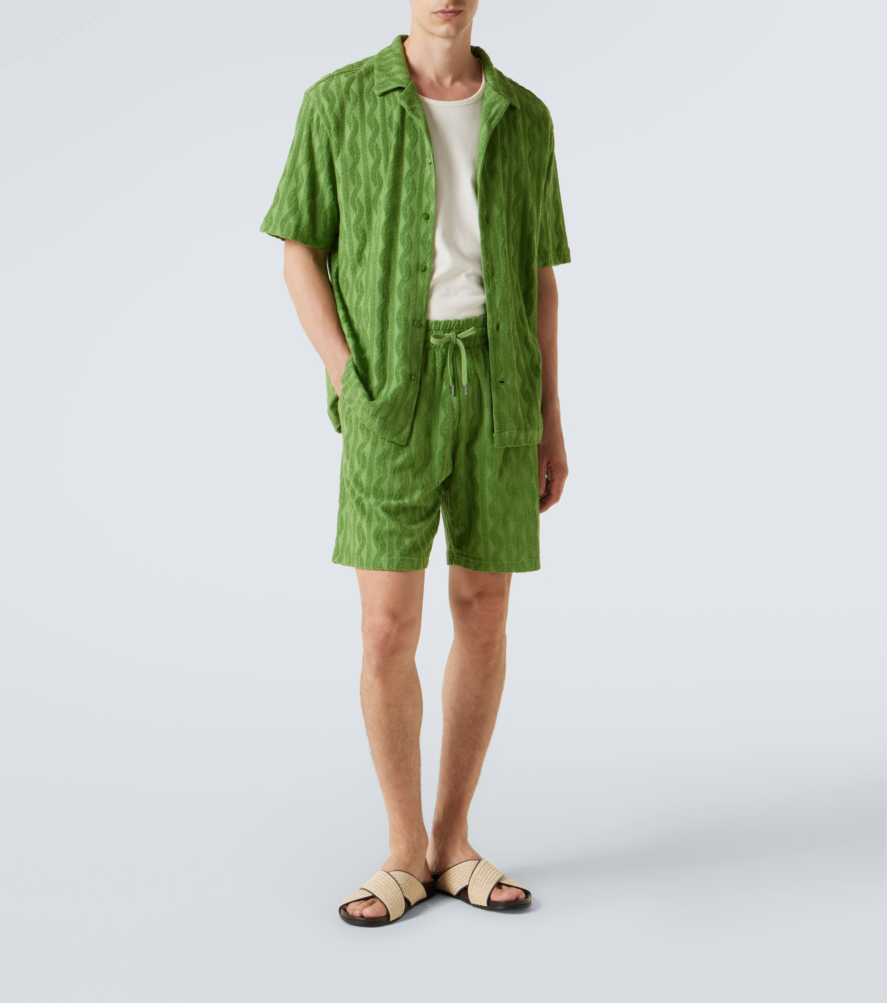 Augusto cotton-blend terry shorts - 2