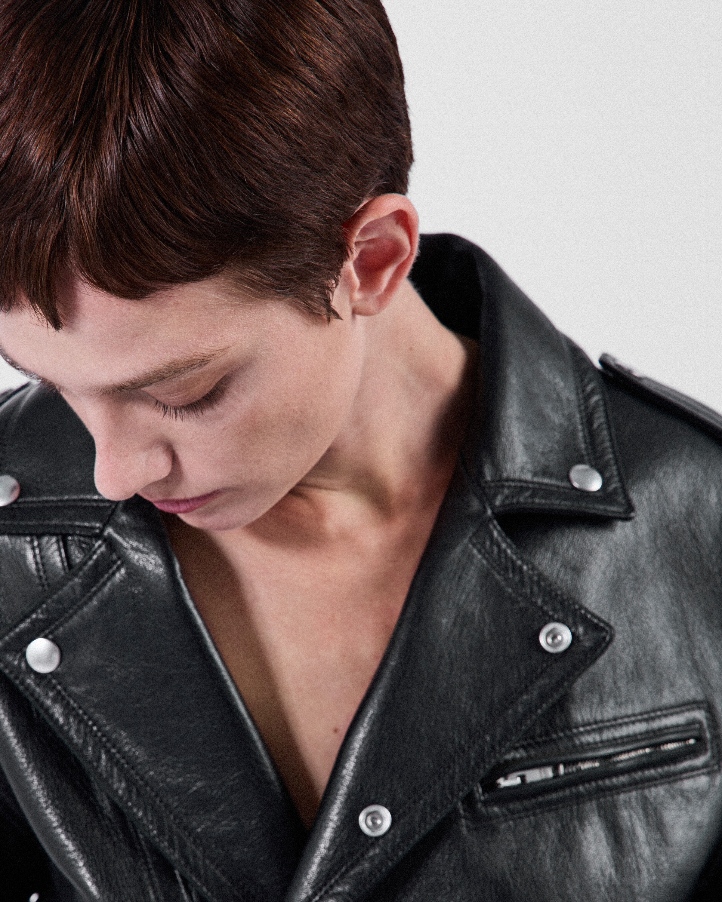 Leather biker jacket - 6