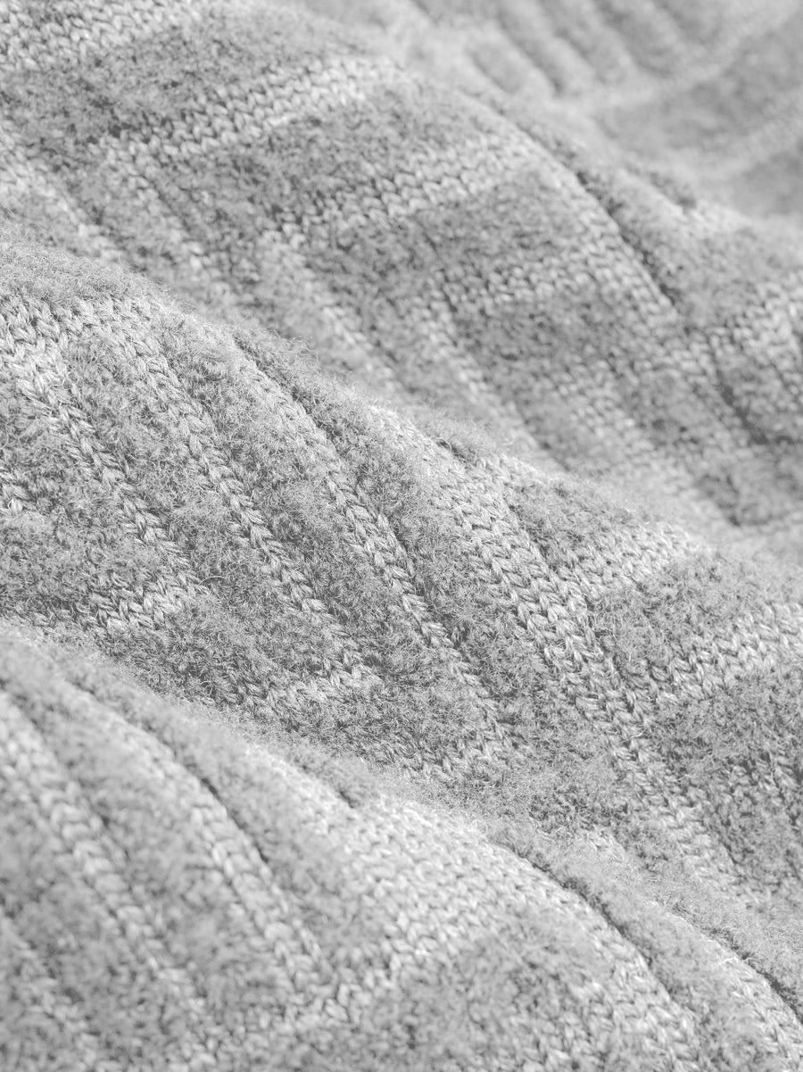 Wool Jacquard High Neck Sweater - 3