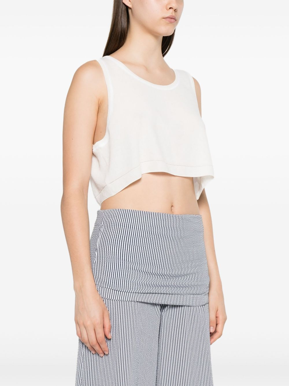 sleeveless cropped top - 3