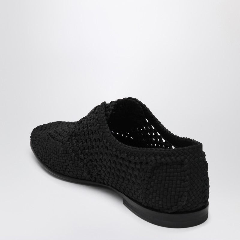 Dolce&Gabbana Black Woven Fabric Derby Men - 2
