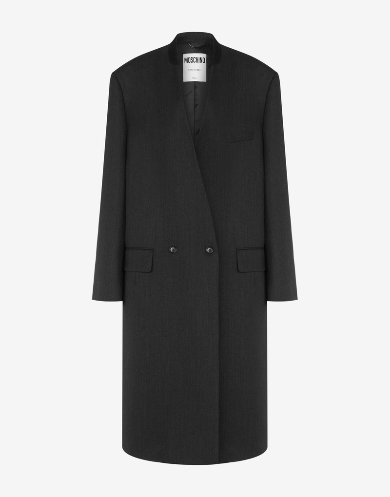 COAT IN DYED WOOLEN CLOTH 1