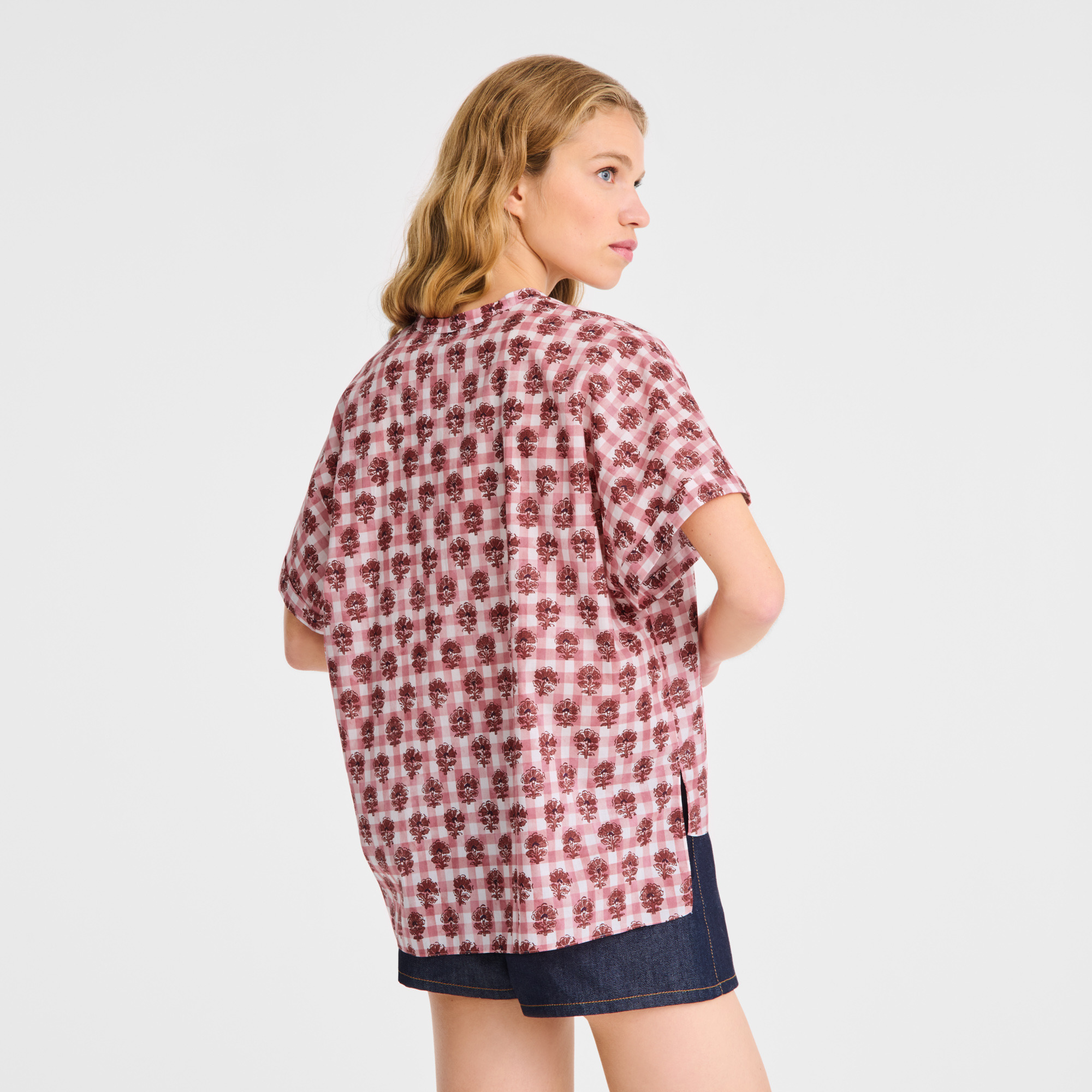 Blouse Blush - Vichy print veil - 3