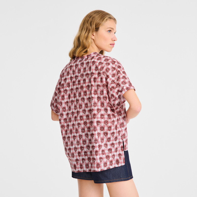 Blouse Blush - Vichy print veil 3