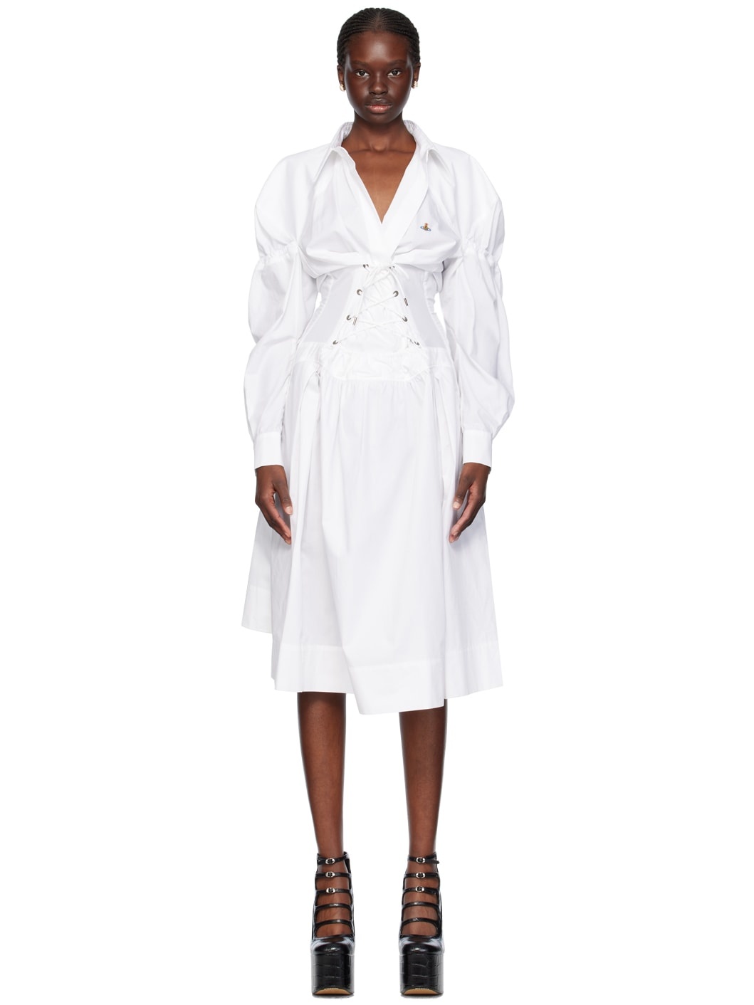 White Kate Midi Dress - 1
