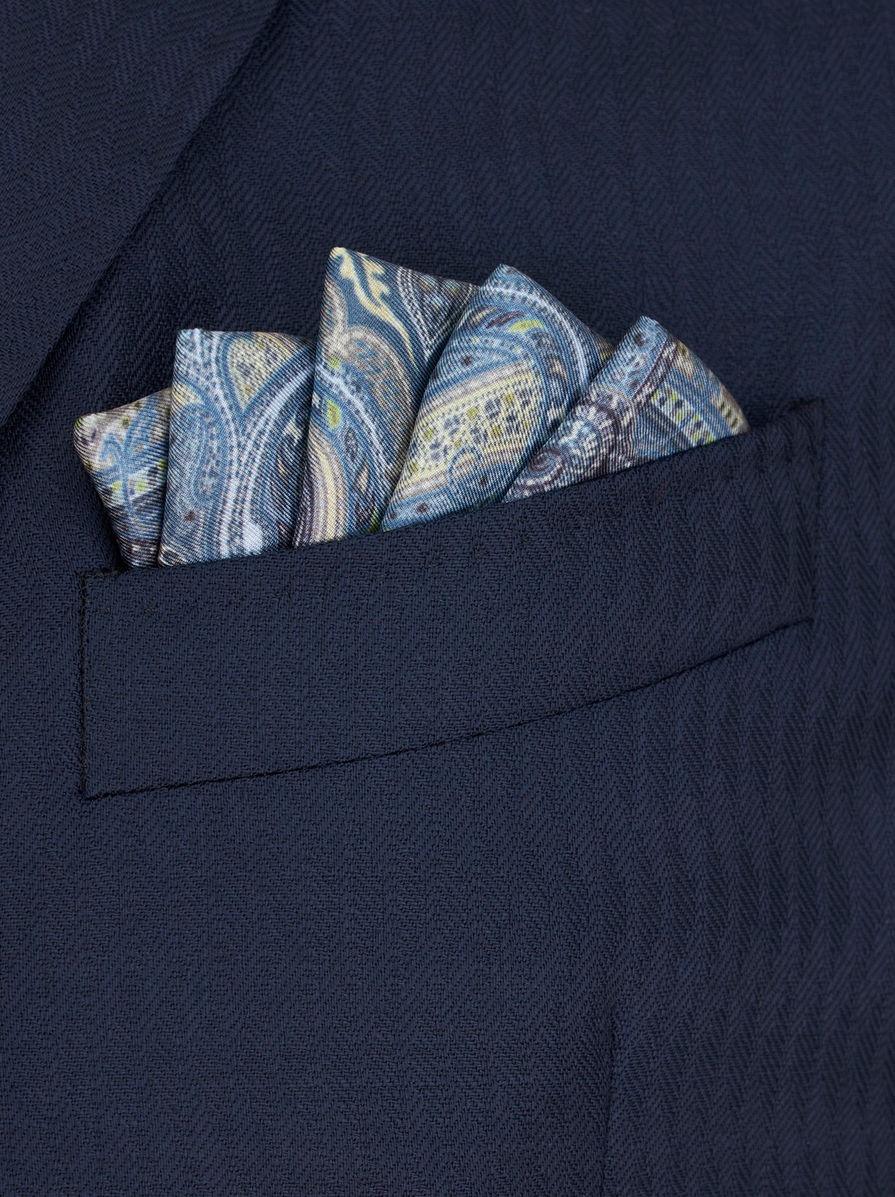 PRINTED SILK POCKET SQUARE - 2