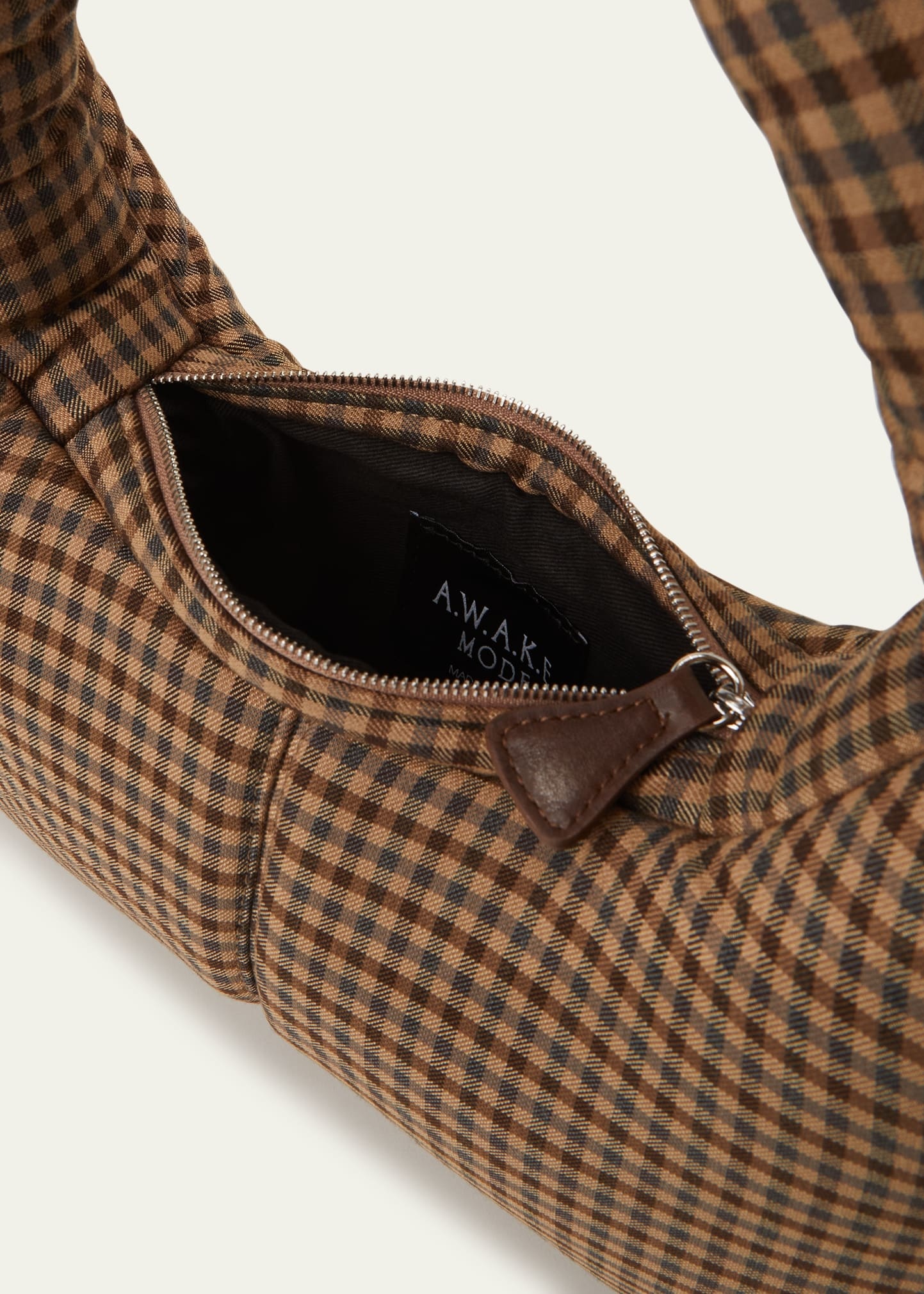 Mia Gingham Knot Top-Handle Bag - 4