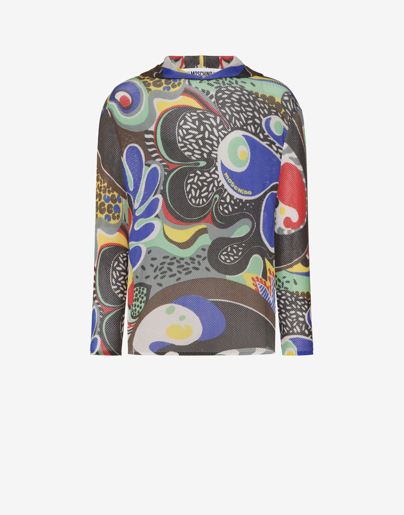 PSYCHEDELIC PRINT MESH PULLOVER 1