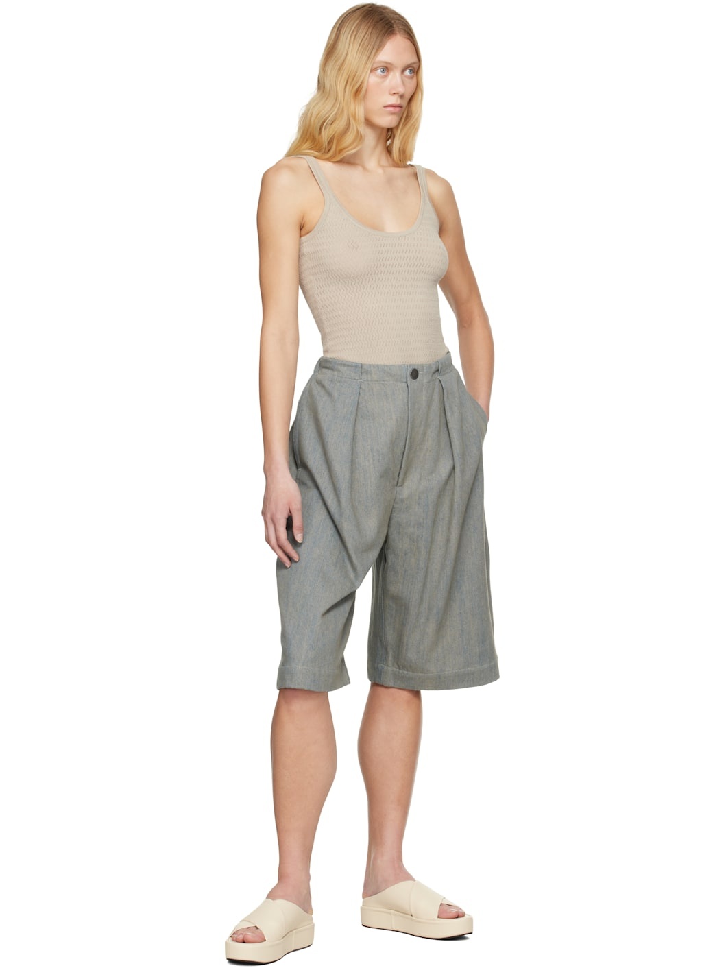 【関税込み】Lauren Manoogian ショートパンツ LAUREN MANOOGIAN cotton shorts | REVERSIBLE