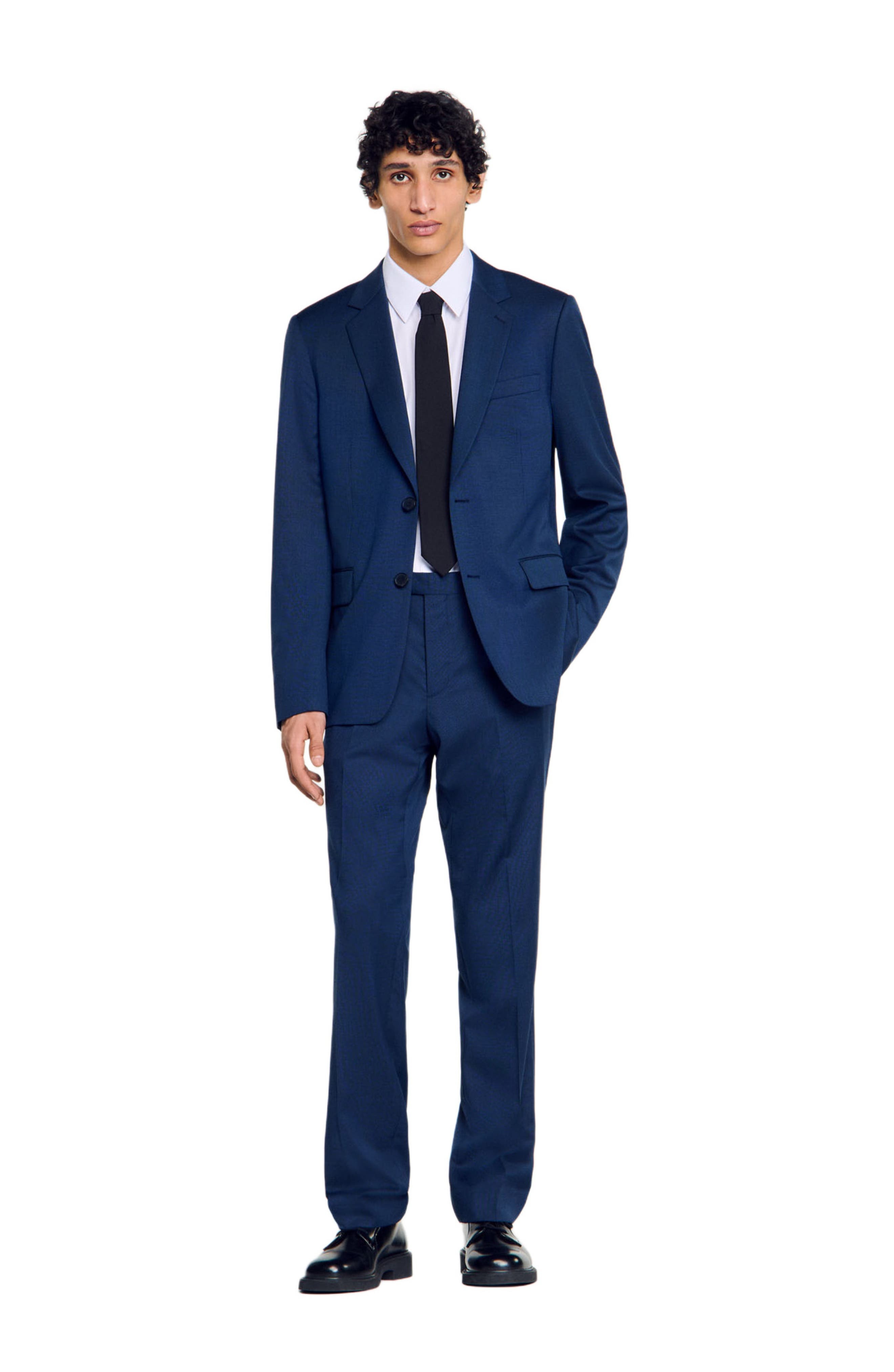 SANDRO Wool suit jacket in Royal Blue at Nordstrom - 6