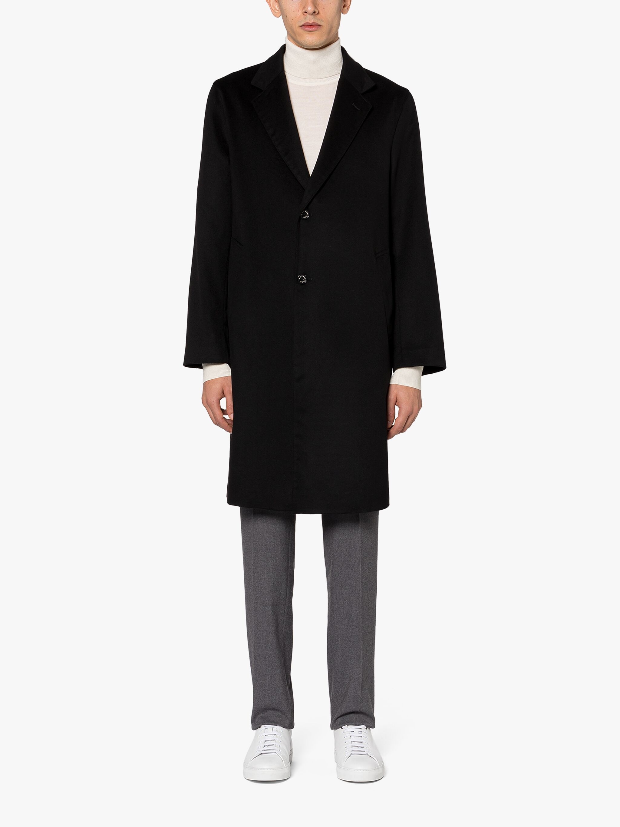 STANLEY BLACK RAIN SYSTEM CASHMERE COAT - 3