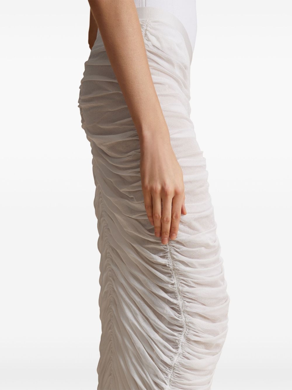 Laure ruched silk skirt - 6