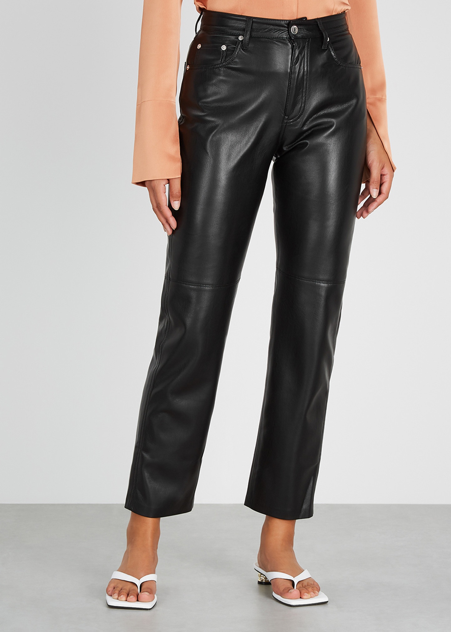 Vinni black faux leather trousers - 2