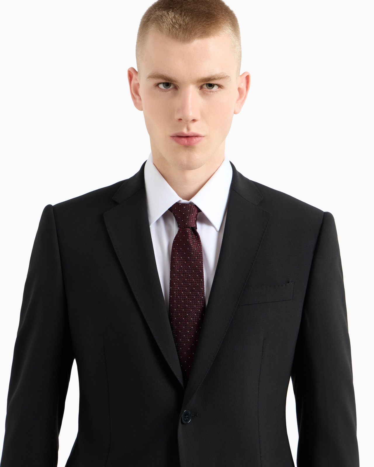 PURE SILK TIE WITH JACQUARD MICRO-PATTERN - 3