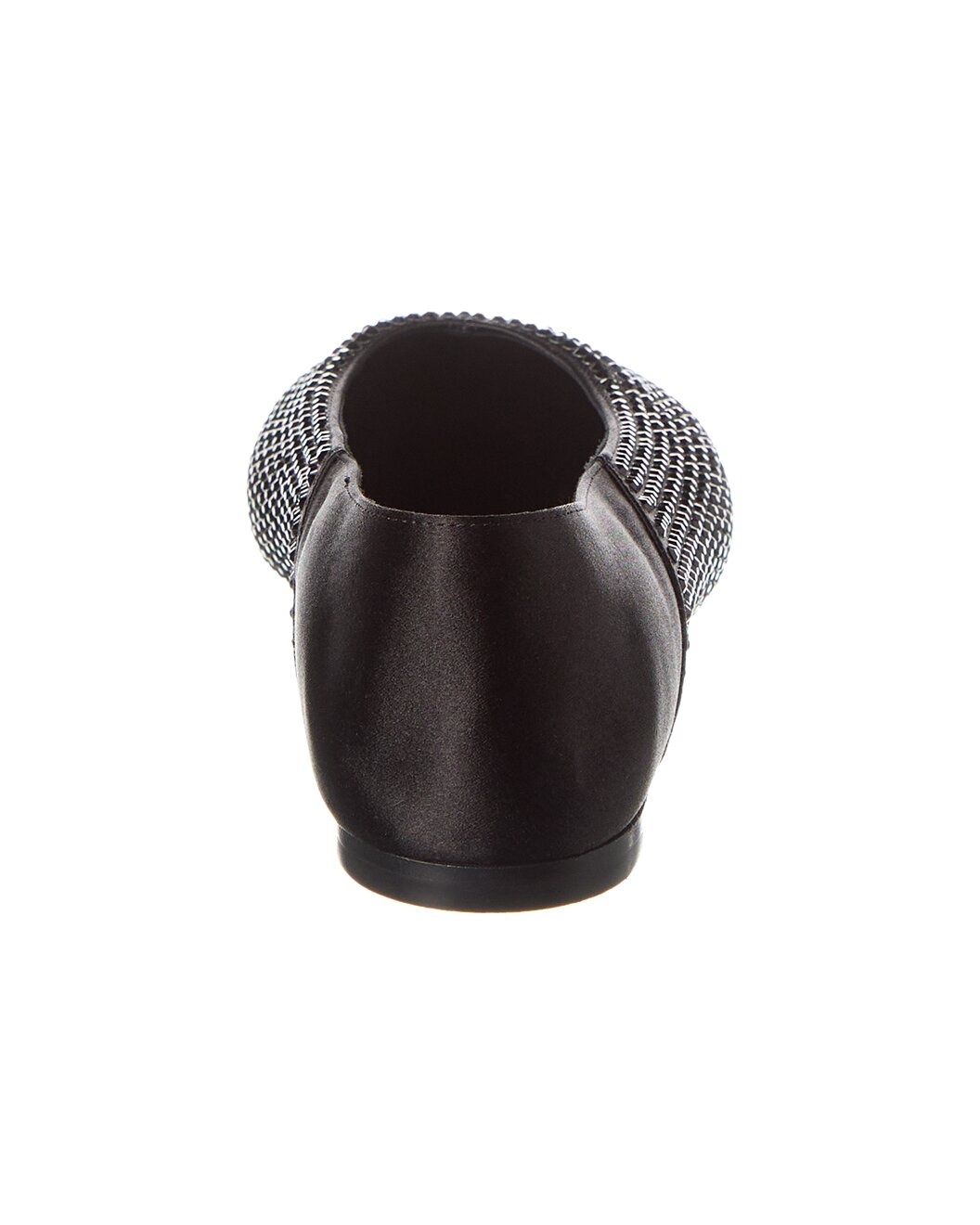 Saint Laurent Nour Satin & Rhinestone Slipper - 3