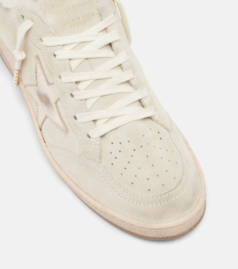 Ball Star shearling-trimmed suede sneakers 5