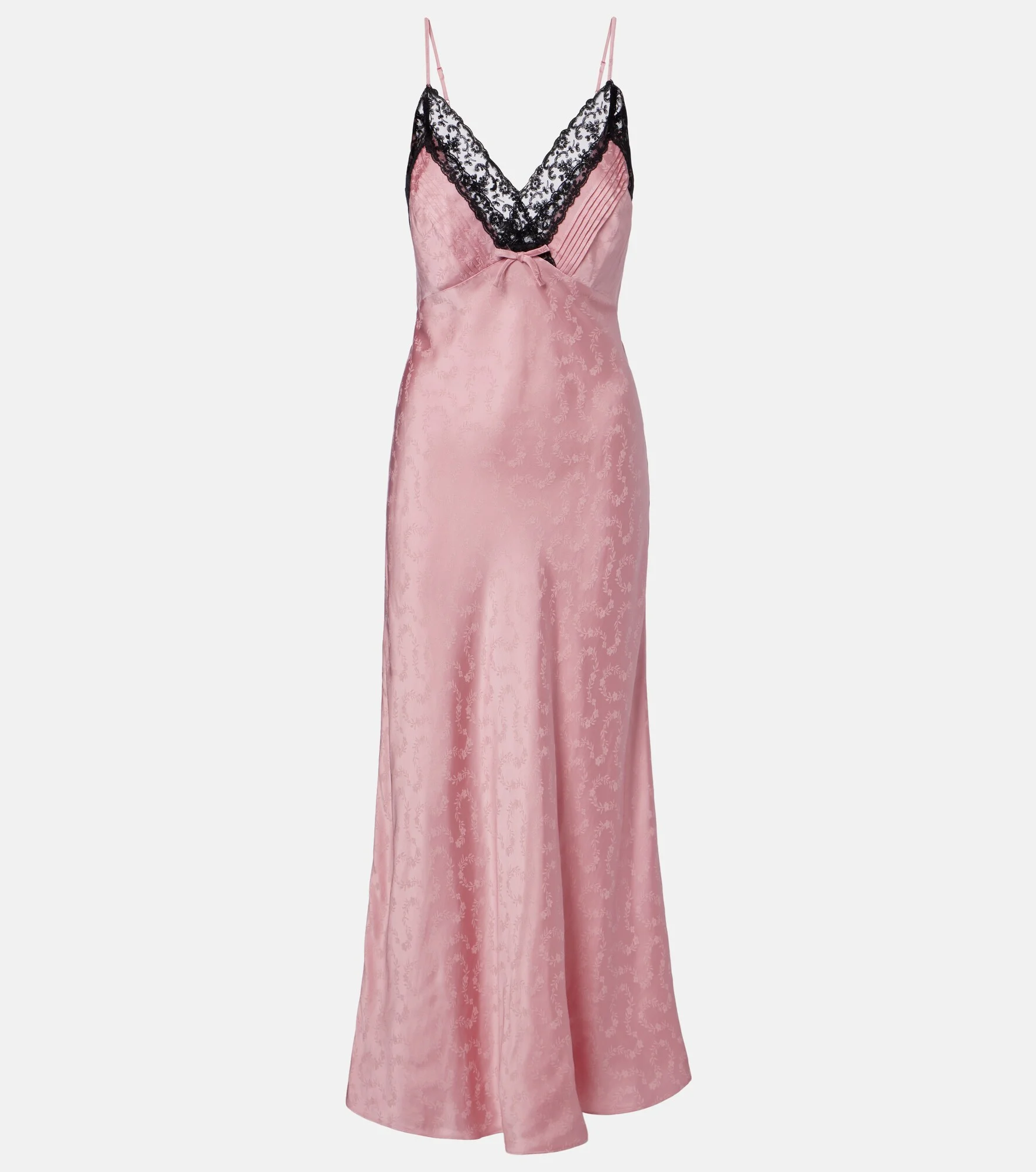Alberta floral satin jacquard maxi dress - 1