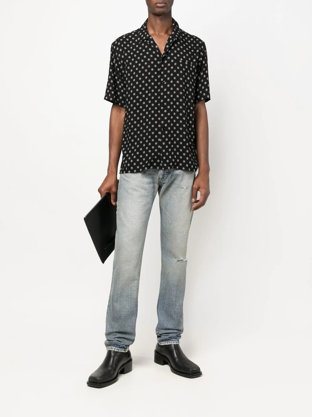 mid-rise straight jeans - 2