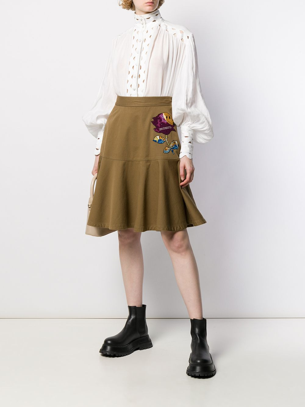 x Undercover sequin embroidery skirt - 2