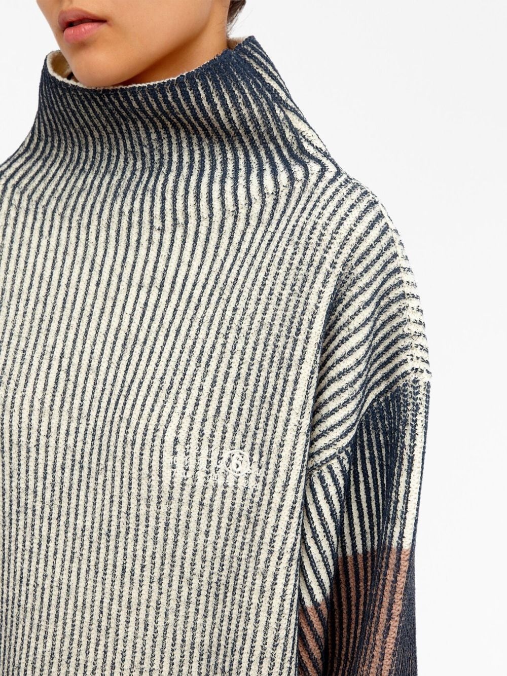 logo-print ribbed jumper - 5