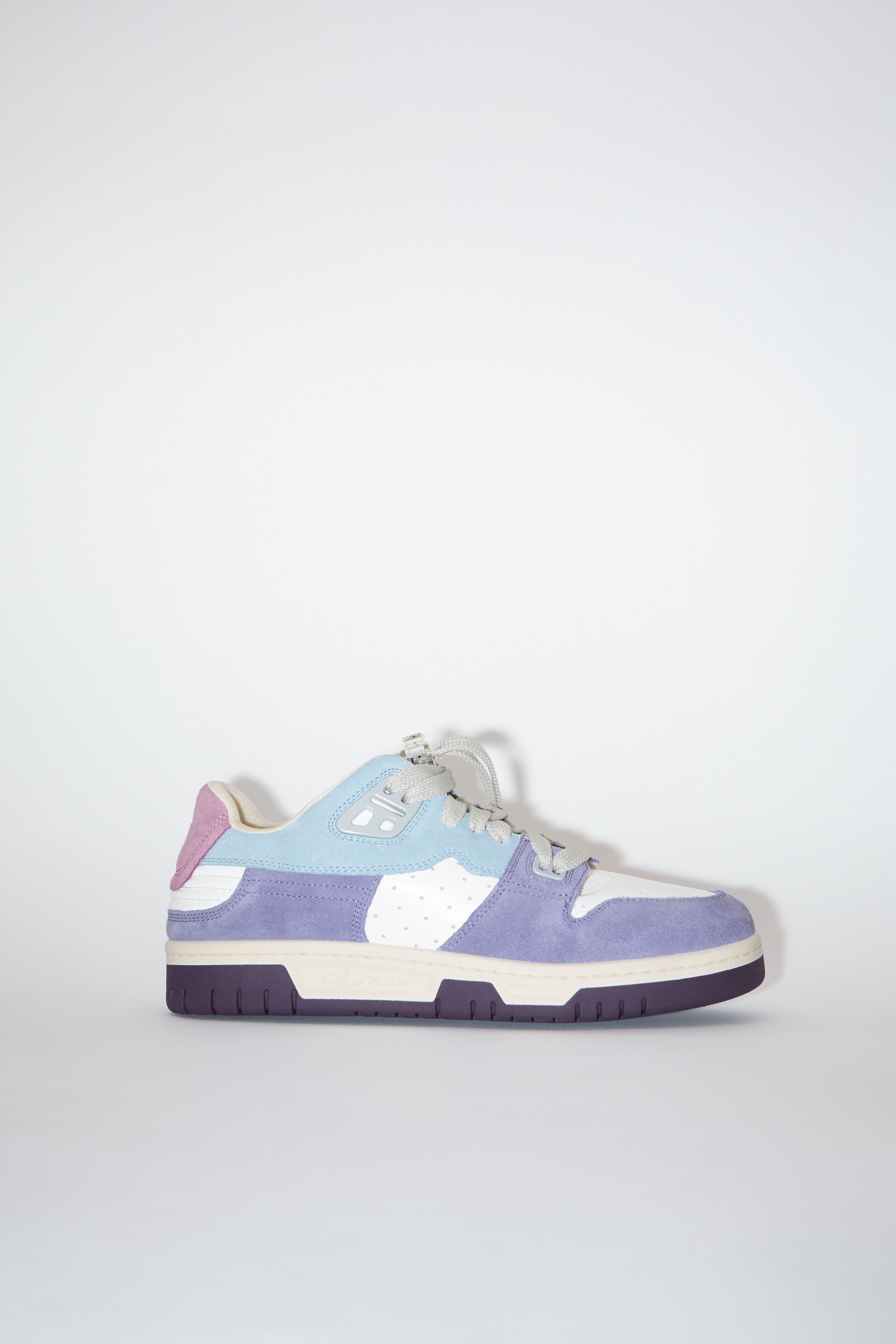Low top suede sneakers - Blue/white - 1