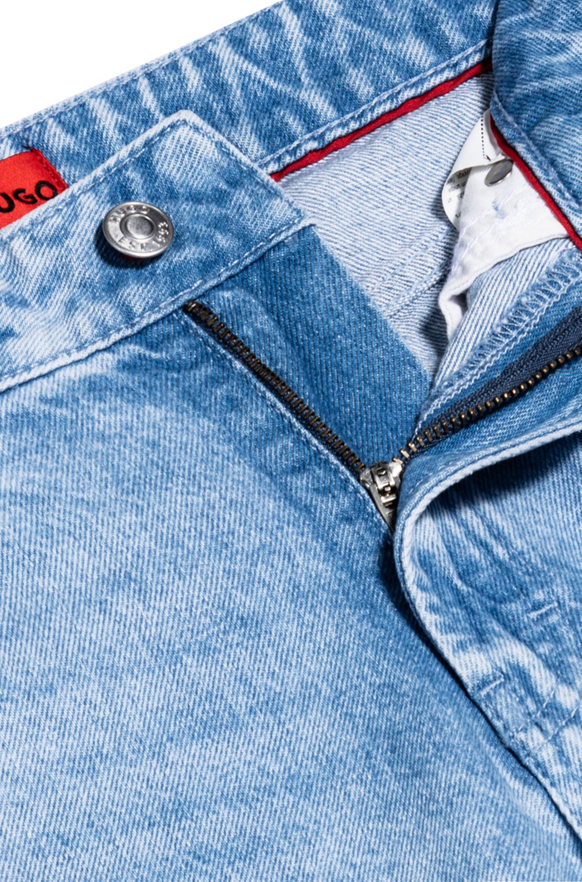 STRAIGHT-FIT JEANS IN BRIGHT-BLUE RIGID DENIM - 6