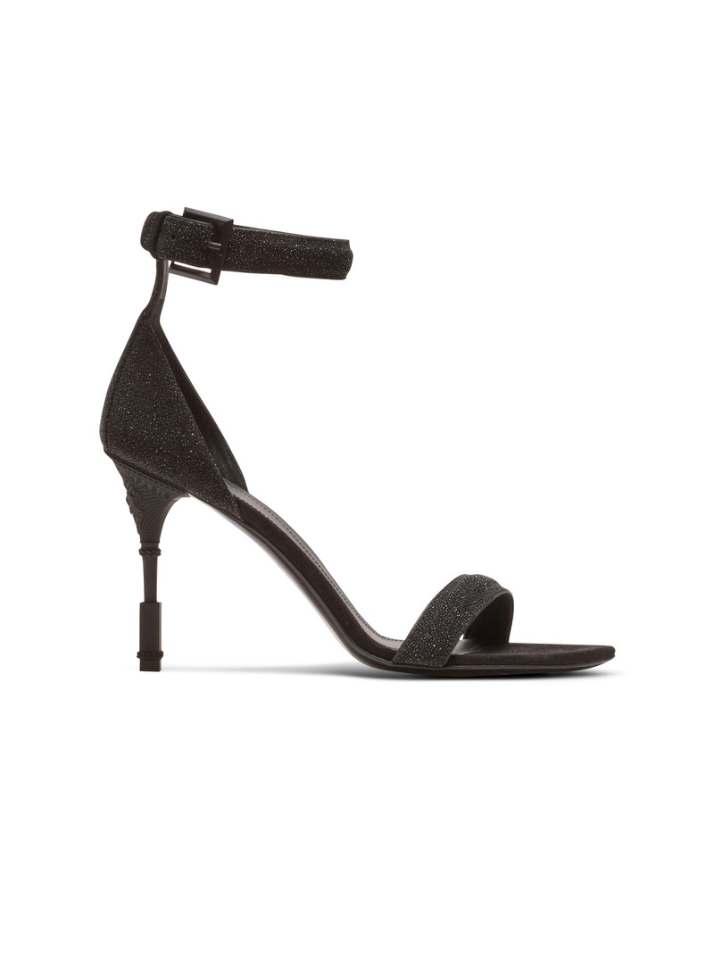 Moneta leather sandals with micro beads 1