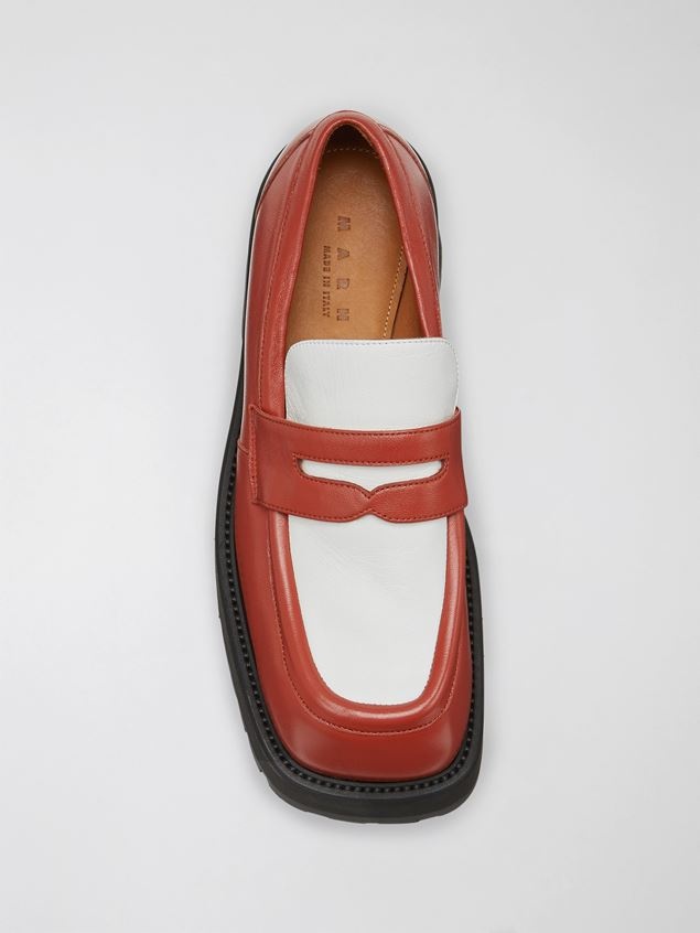 BI-COLOURED SOFT NAPPA LEATHER MOCCASIN - 4