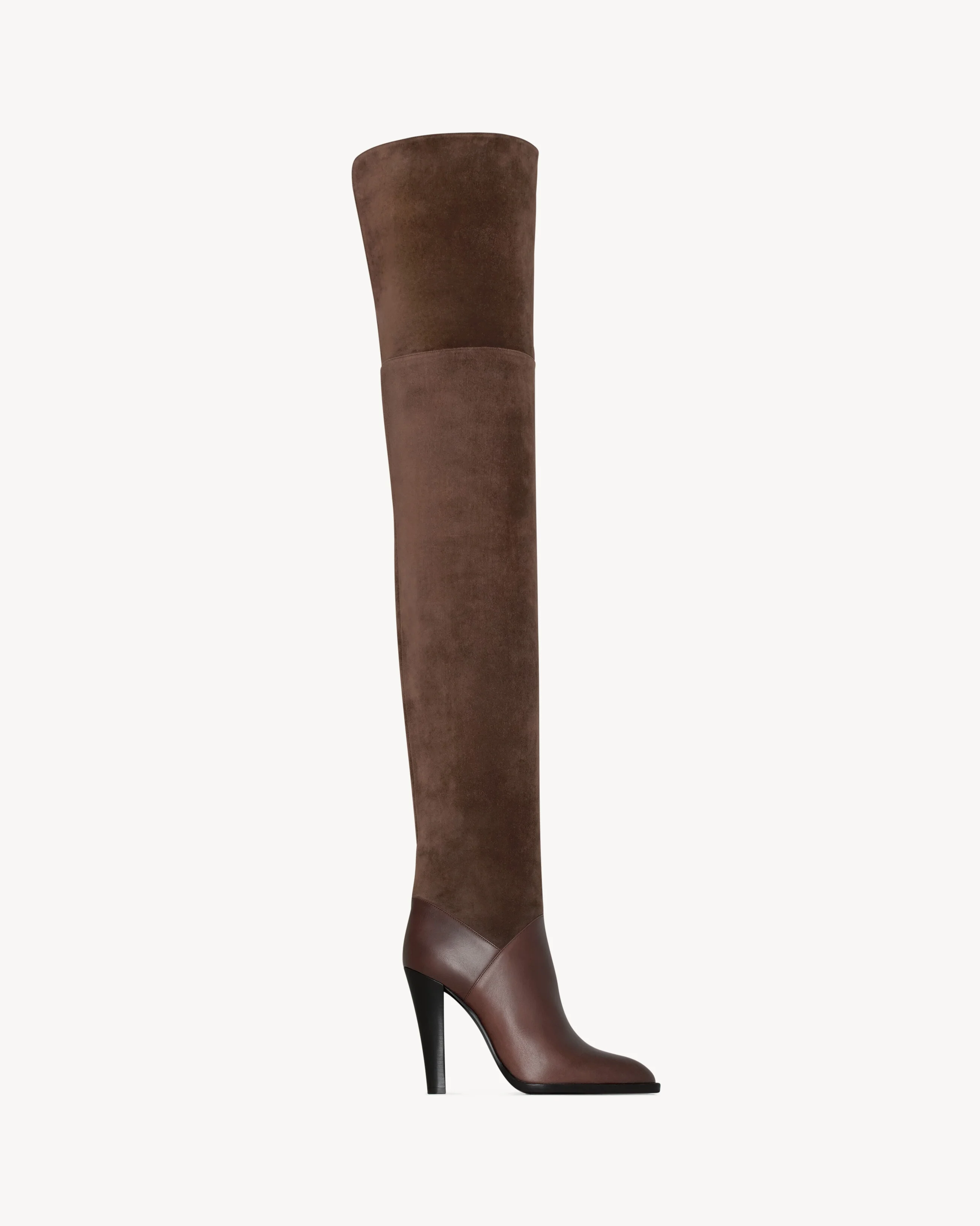 NADJA BOOTS IN SMOOTH LEATHER AND SUEDE - 1