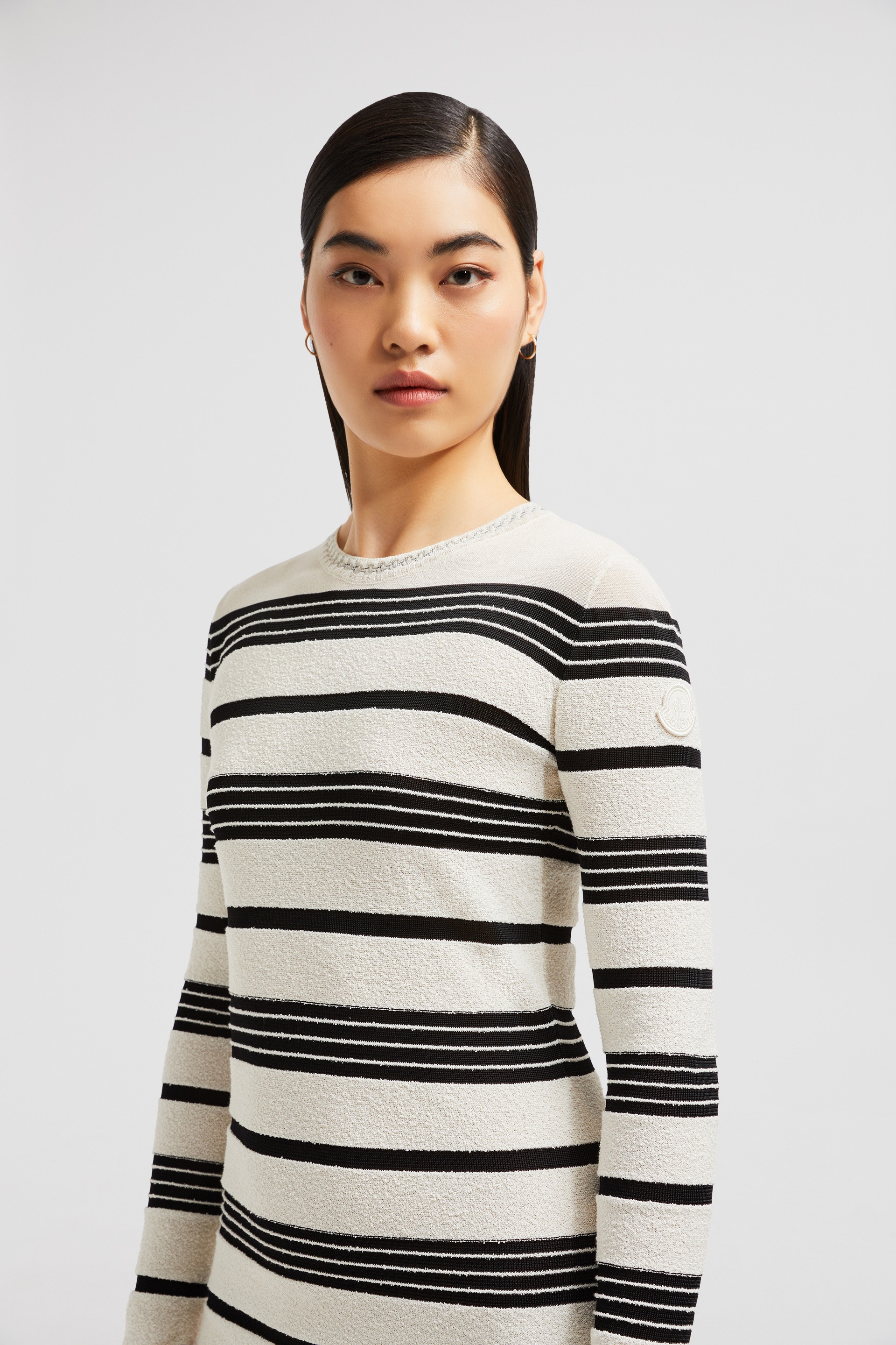 Striped Bouclé Midi Dress - 4