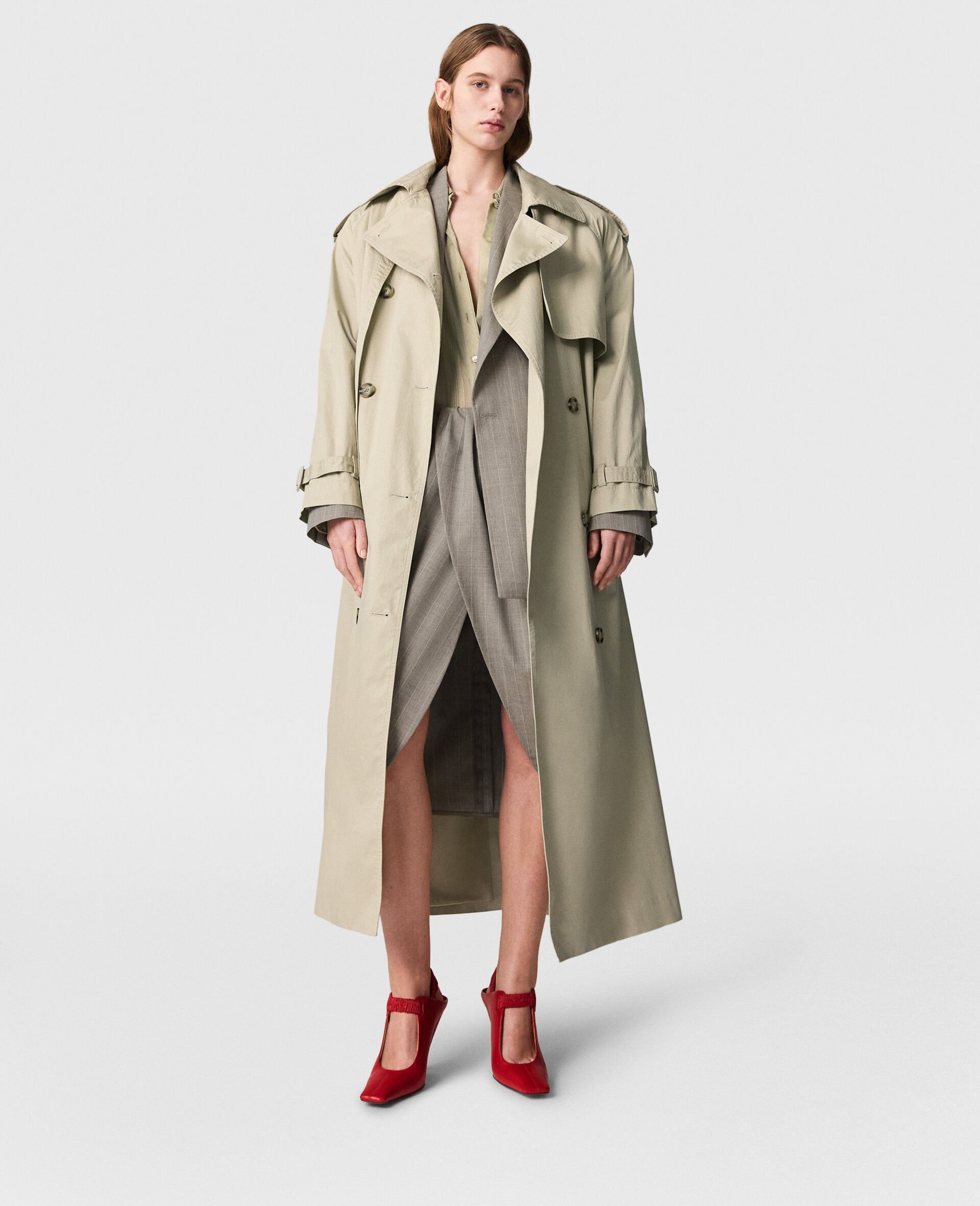 Oversized Belted Trench Coat - 6