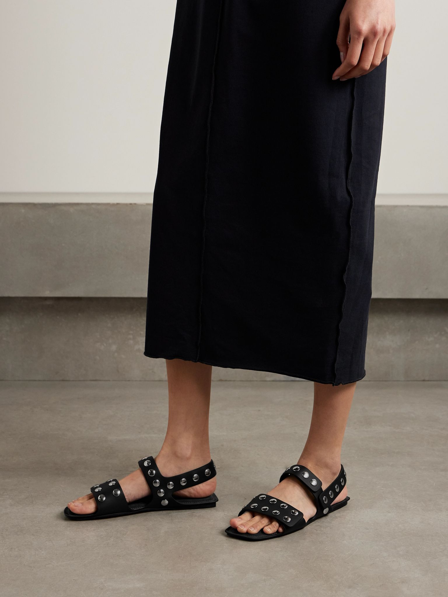 Boden studded leather sandals Black - 2