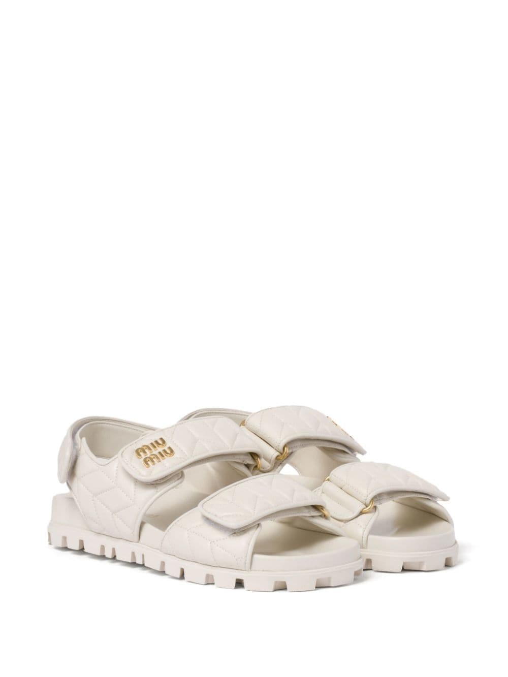 matelassÃ© logo-plaque sandals - 2