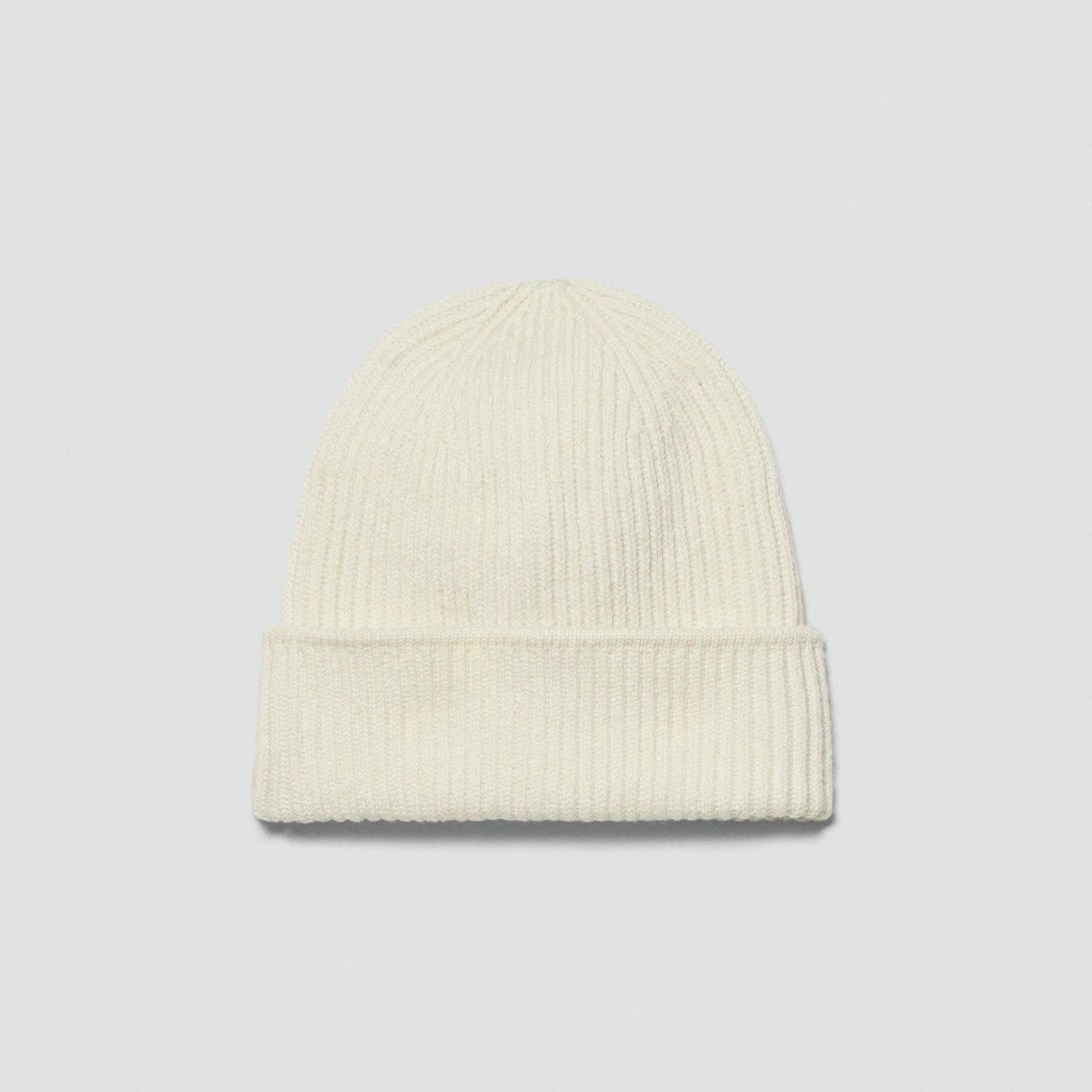 Ribbed Beanie in Cashmere - 1