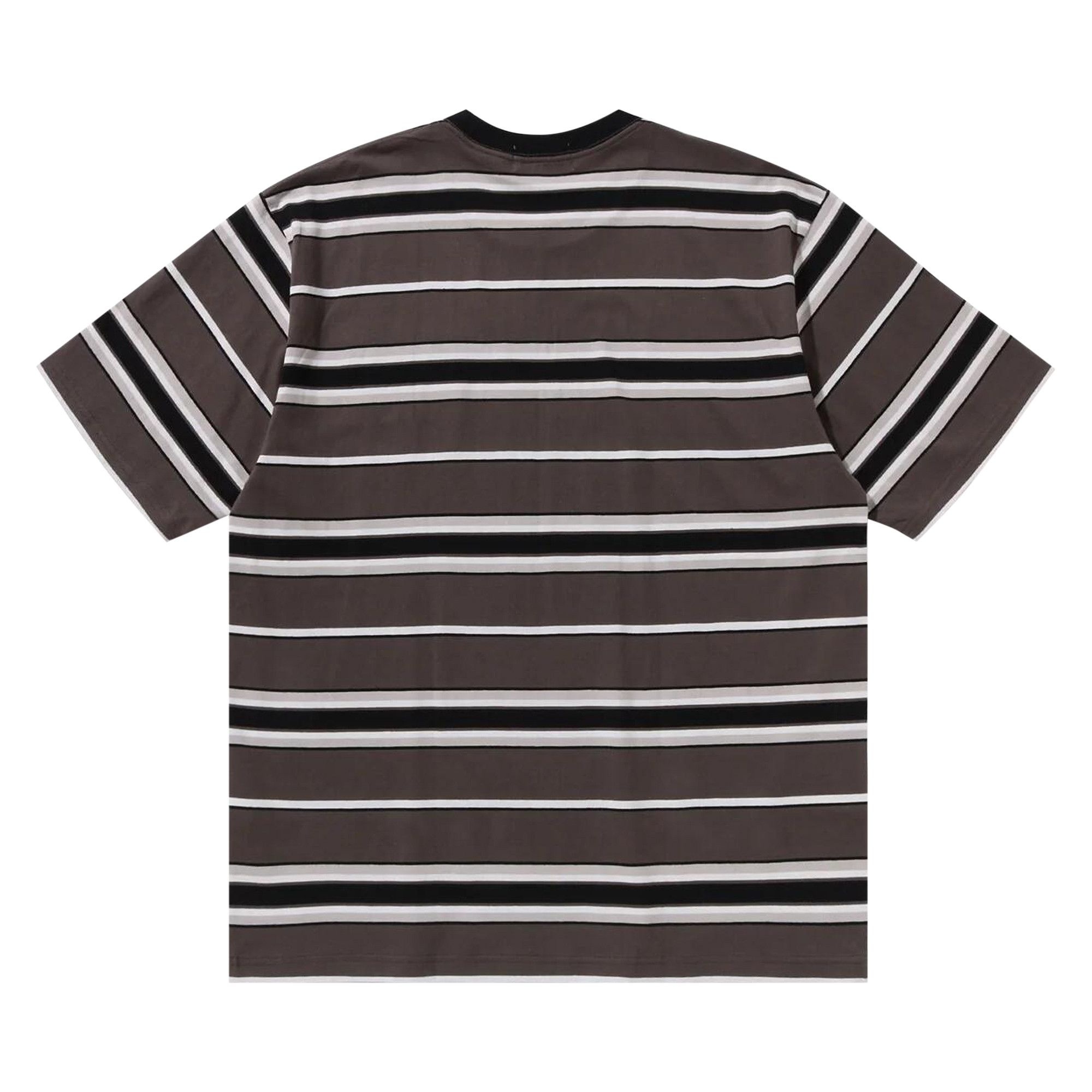 BAPE Ape Head One Point Pocket Relaxed Fit Stripe Tee 'Black' - 2