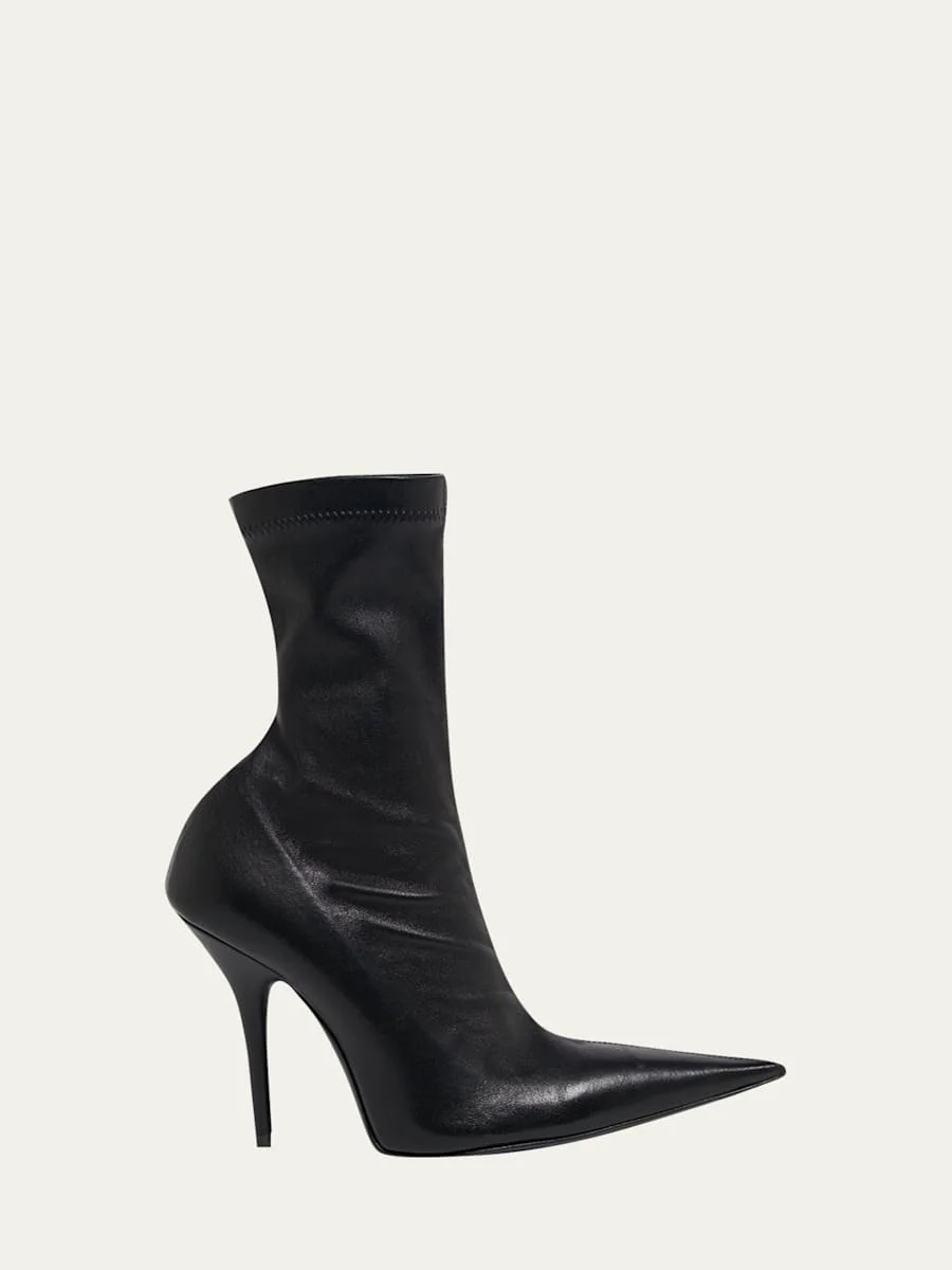 90mm Avenue Leather Ankle Boots - 1