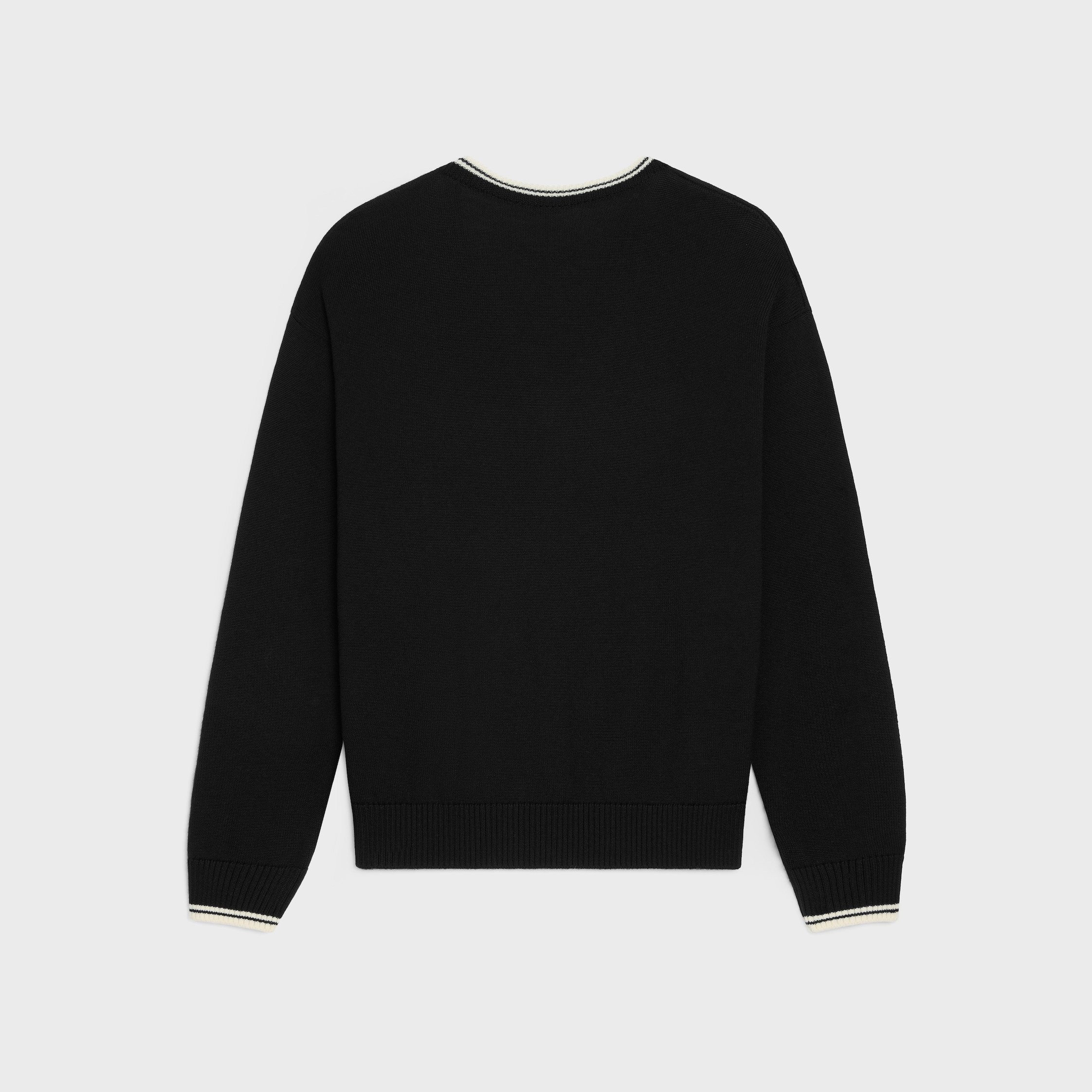 triomphe V-neck sweater in wool - 2