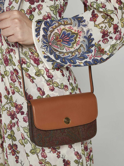 Etro Leather and Paisley canvas bag outlook