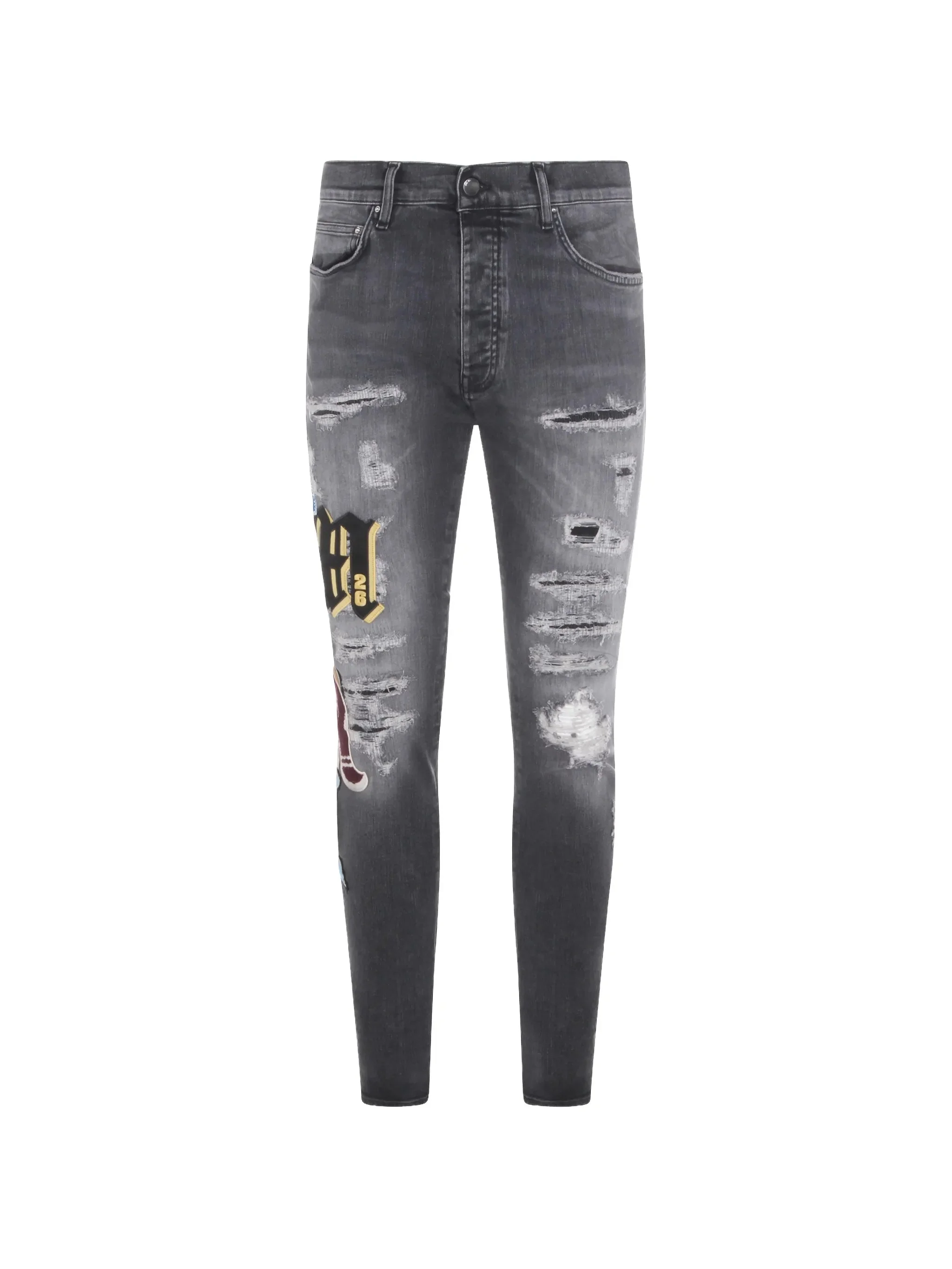 Amiri Ripped Patch Skinny Jeans - 1