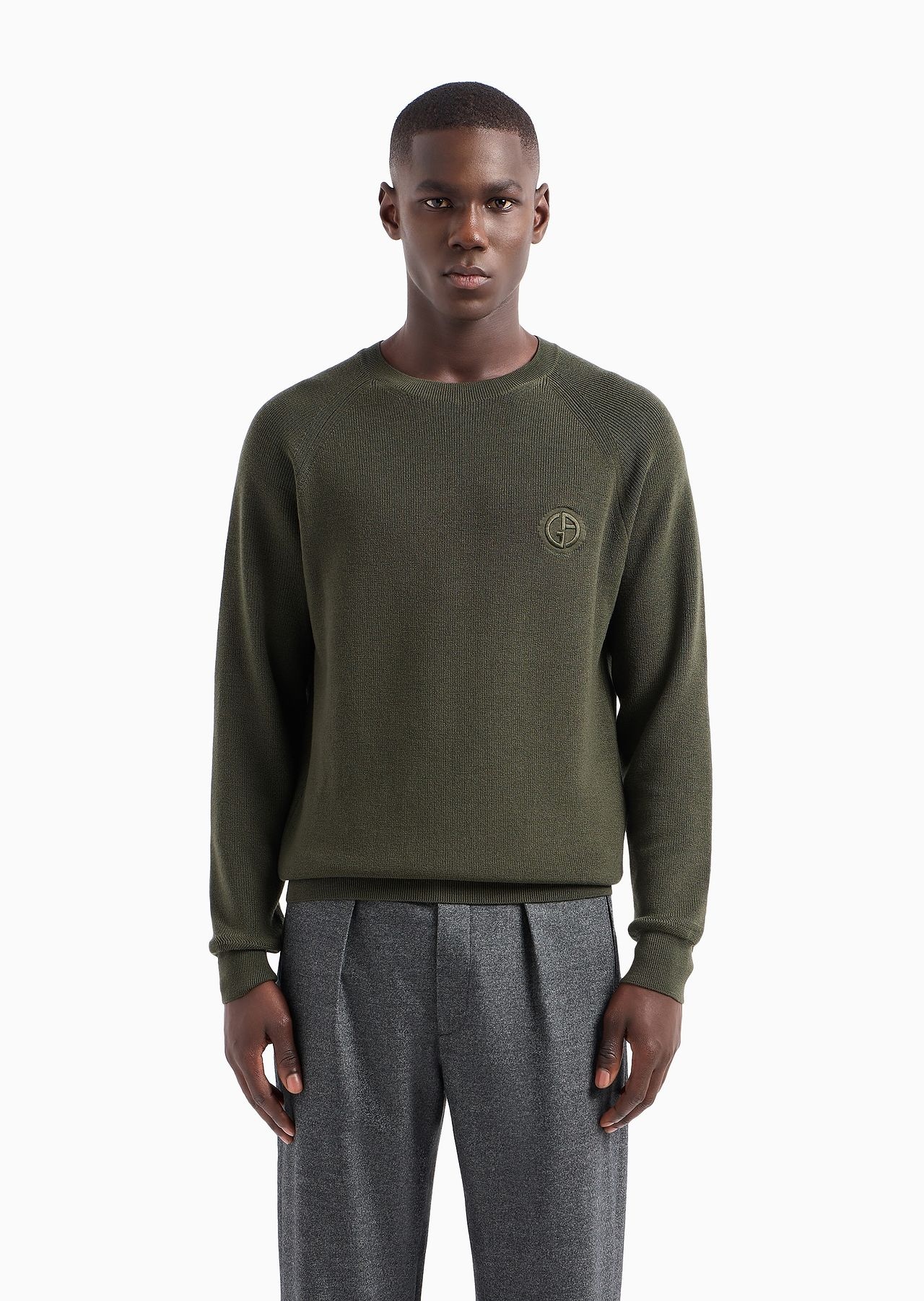 Virgin-wool, crew-neck jumper - 2