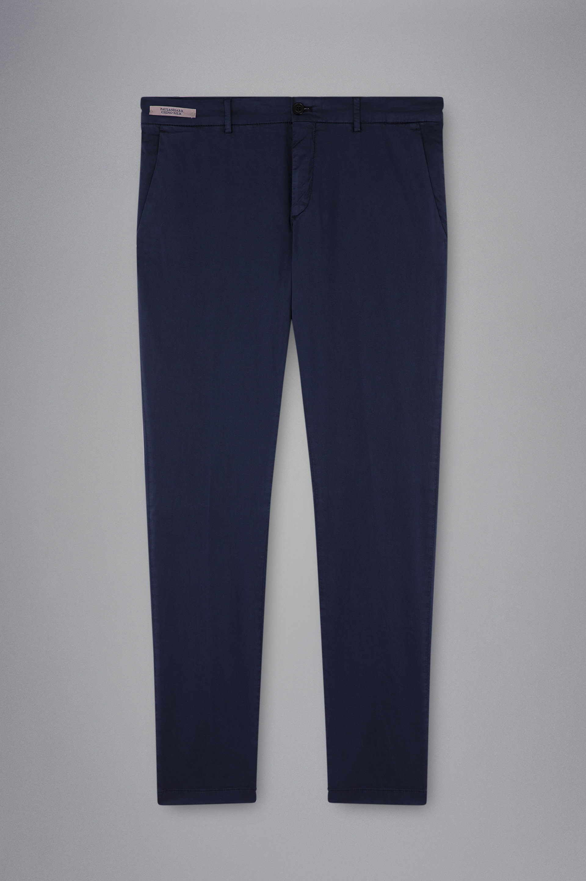 SILK AND STRETCH COTTON CHINO TROUSERS - 1