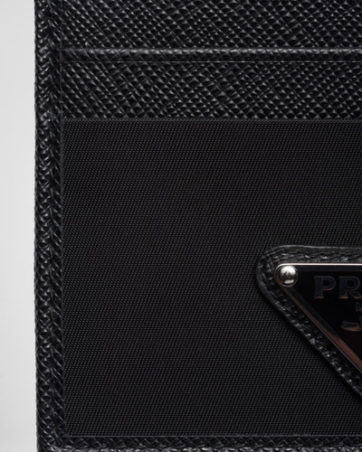 Prada Re-Nylon and Saffiano leather card holder outlook
