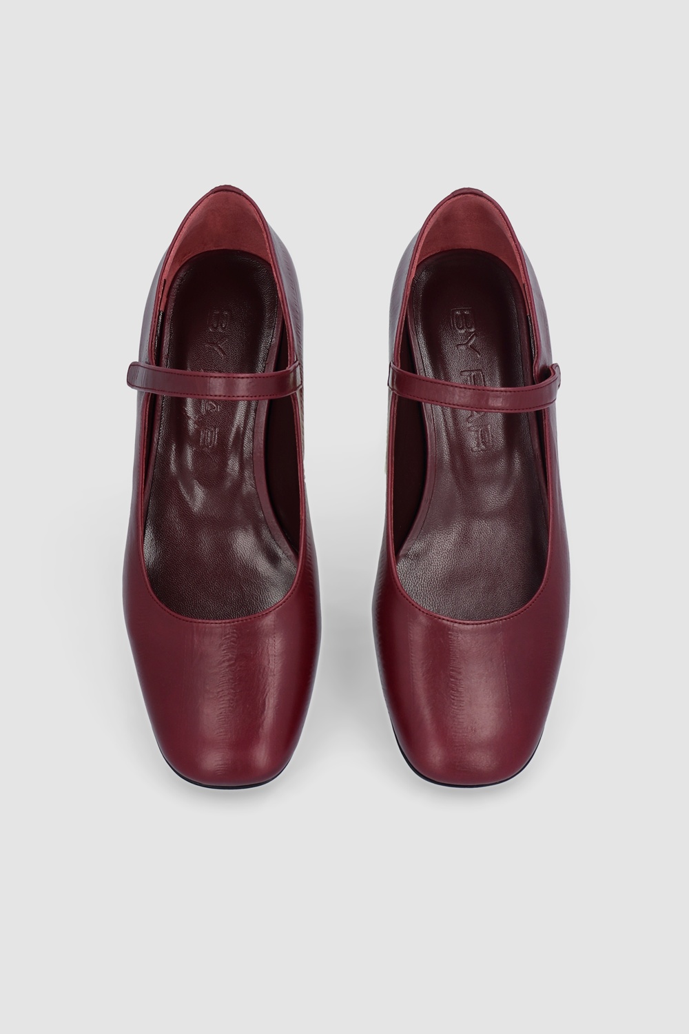 GINNY SOUR CHERRY EEL EMBOSSED LEATHER MARY JANE PUMP - 3