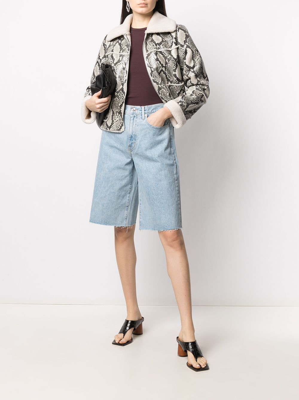 Grace knee-length denim shorts - 2