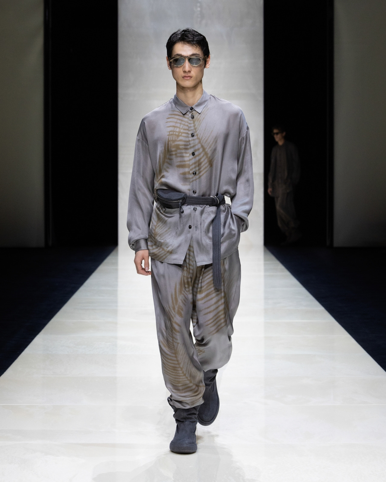 DRAWSTRING TROUSERS IN PRINTED CUPRO - 7