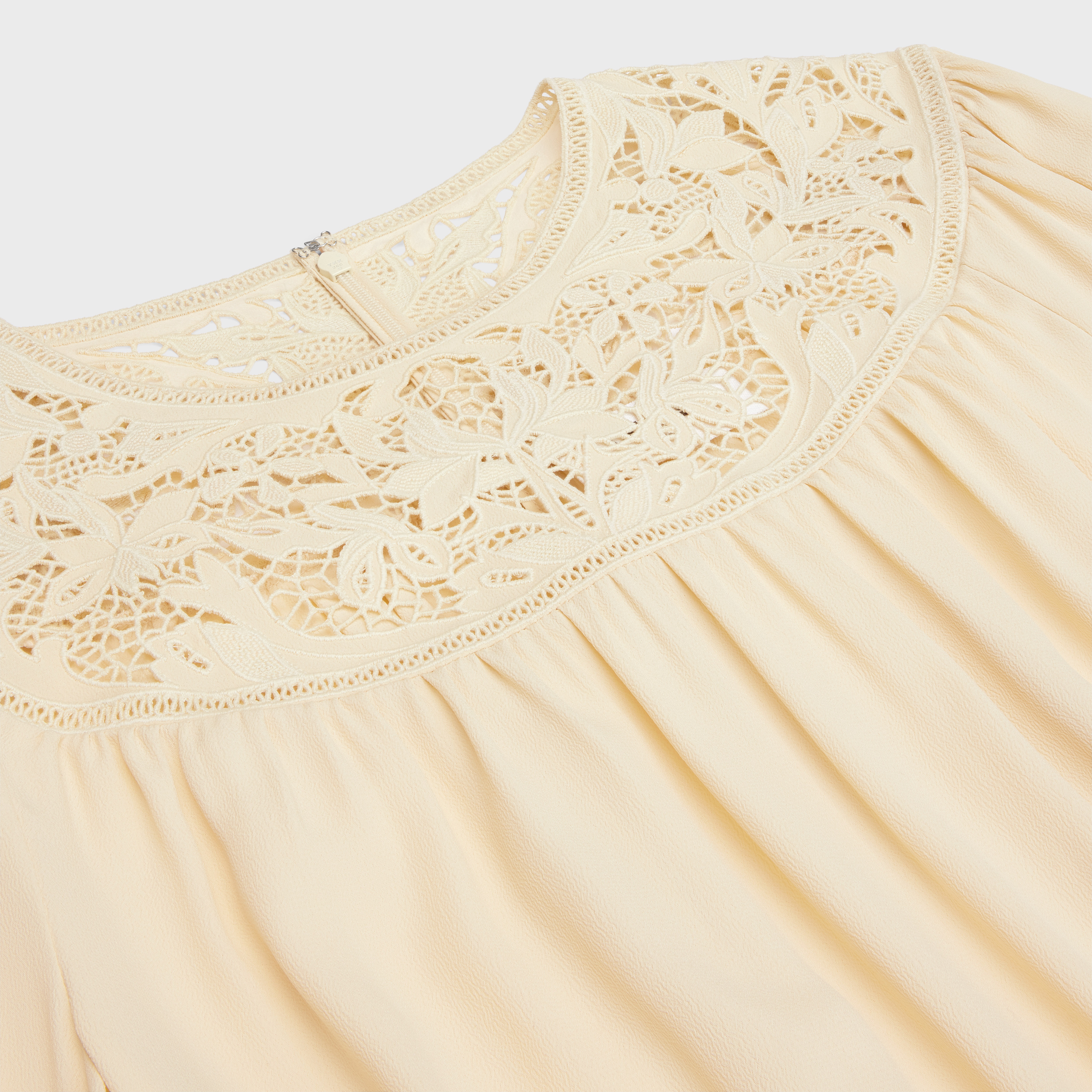 Guipure blouse in silk crepe and acetate - 3